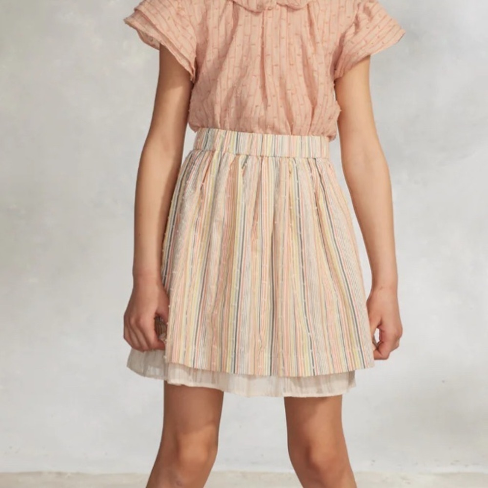 The Sunday Collective Girls Size 8-9 Pink Ruffle Sleeve Collar Blouse Top Pink - Picture 3 of 13